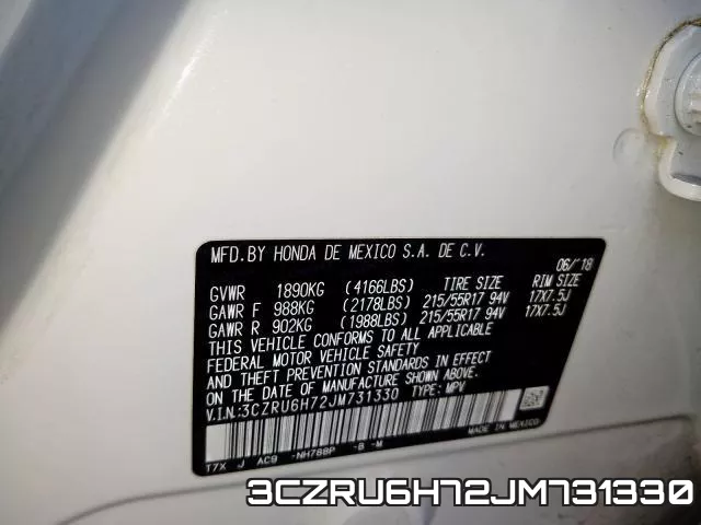 3CZRU6H72JM731330 фото 2