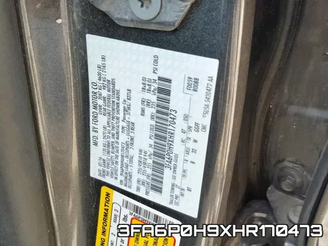 3FA6P0H9XHR170473 фото 2