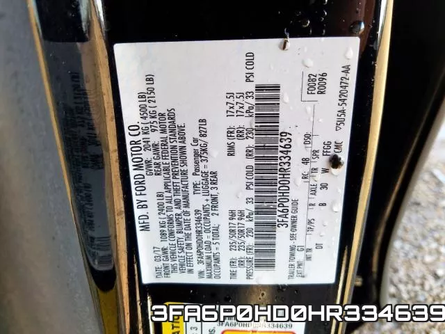 3FA6P0HD0HR334639 фото 2