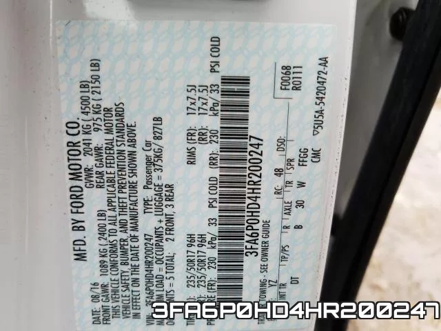 3FA6P0HD4HR200247 фото 2