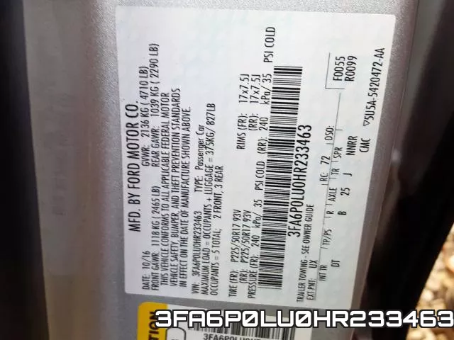 3FA6P0LU0HR233463 фото 2