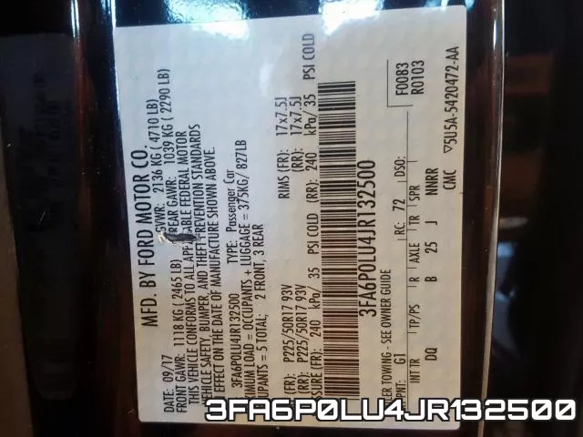 3FA6P0LU4JR132500 фото 2