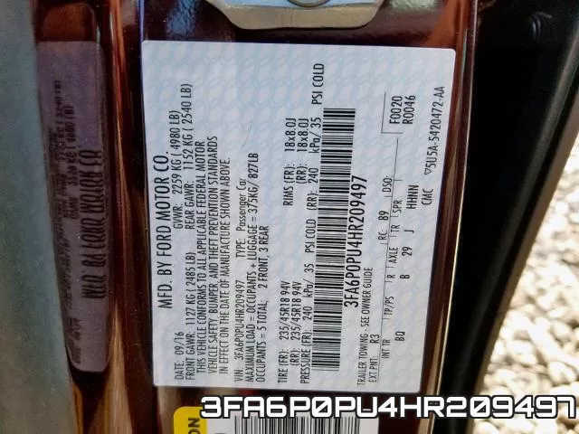 3FA6P0PU4HR209497 фото 2