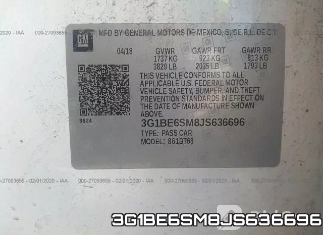 3G1BE6SM8JS636696 фото 10