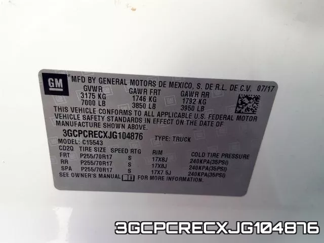 3GCPCRECXJG104876 фото 2