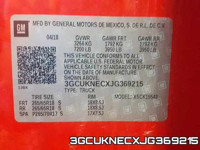 3GCUKNECXJG369215 фото 2
