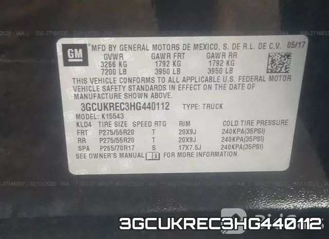 3GCUKREC3HG440112 фото 10