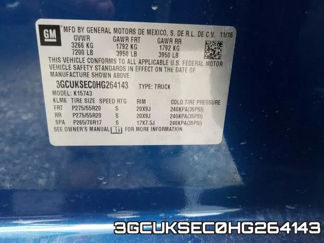 3GCUKSEC0HG264143 фото 2