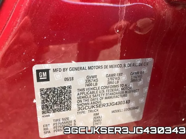 3GCUKSER3JG430343 фото 2