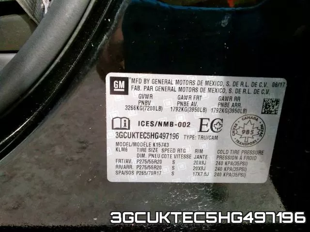 3GCUKTEC5HG497196 фото 2