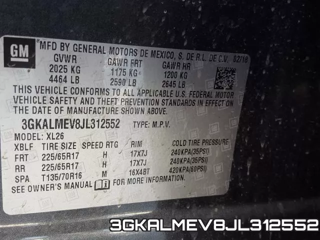 3GKALMEV8JL312552 фото 2