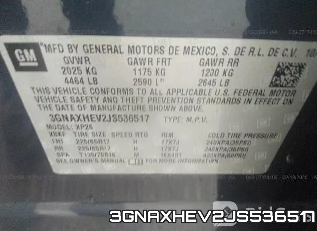3GNAXHEV2JS536517 фото 10