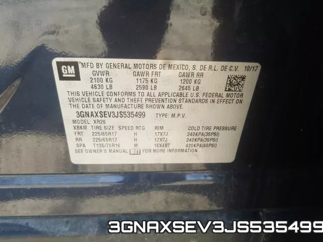 3GNAXSEV3JS535499 фото 2