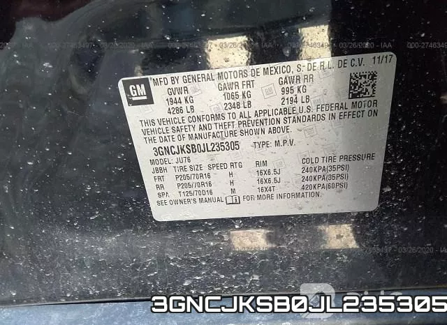 3GNCJKSB0JL235305 фото 10