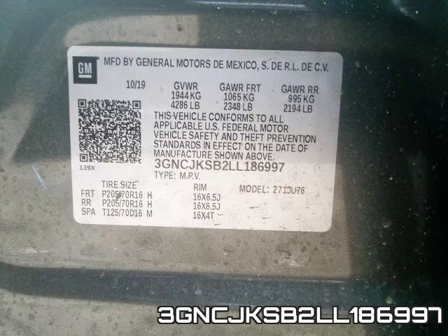 3GNCJKSB2LL186997 фото 2