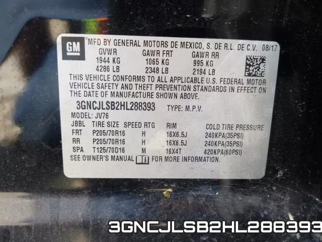 3GNCJLSB2HL288393 фото 2