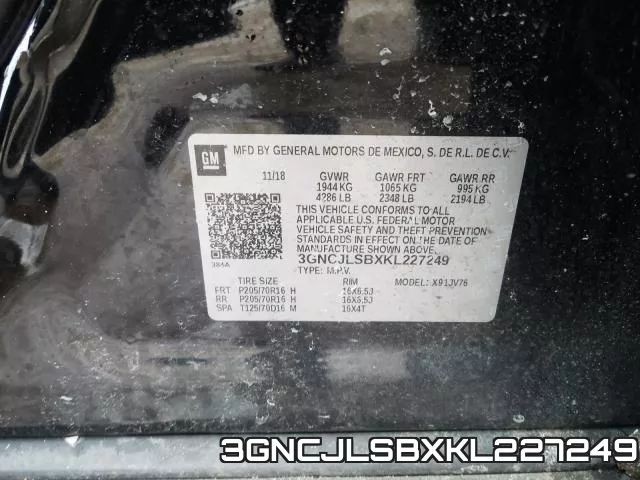 3GNCJLSBXKL227249 фото 2