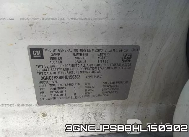 3GNCJPSB8HL150302 фото 10