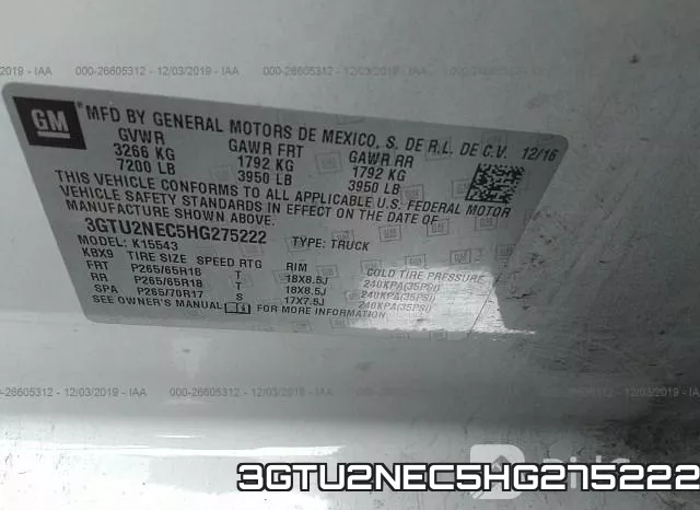 3GTU2NEC5HG275222 фото 10
