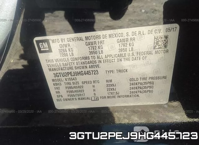 3GTU2PEJ9HG445723 фото 10