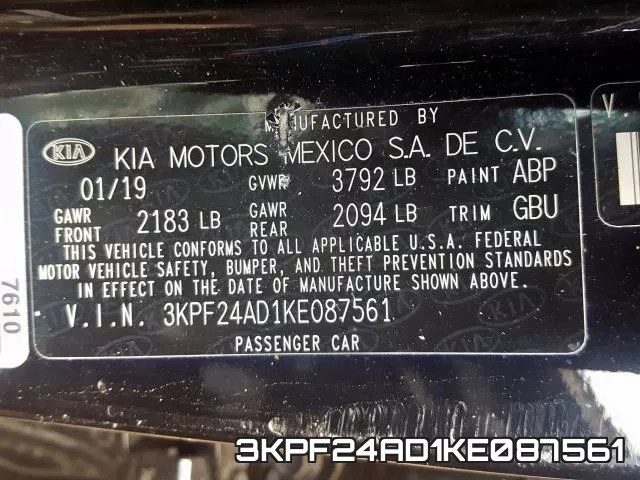 3KPF24AD1KE087561 фото 2