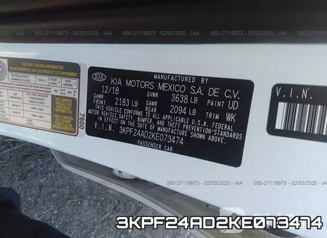 3KPF24AD2KE073474 фото 9