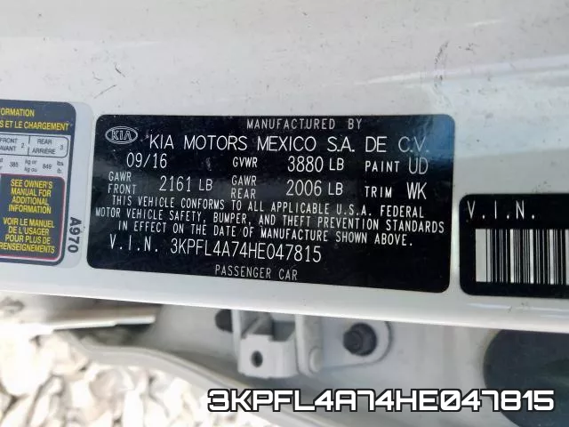 3KPFL4A74HE047815 фото 2