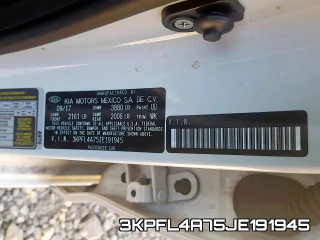 3KPFL4A75JE191945 фото 2