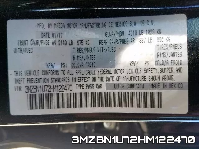 3MZBN1U72HM122470 фото 2