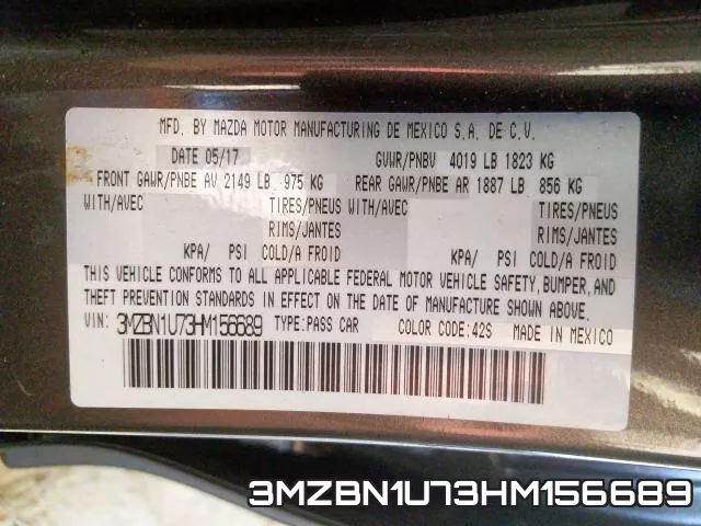 3MZBN1U73HM156689 фото 2