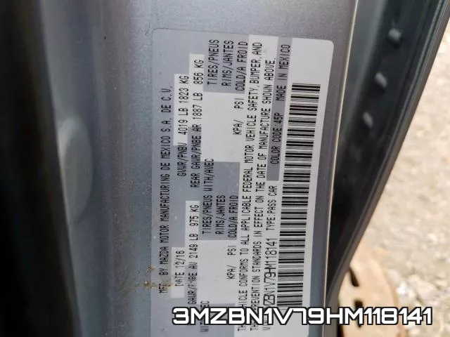 3MZBN1V79HM118141 фото 2