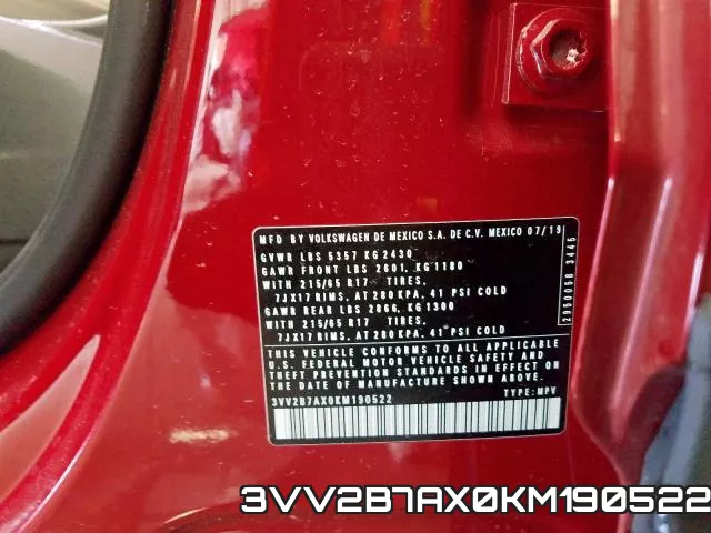 3VV2B7AX0KM190522 фото 2
