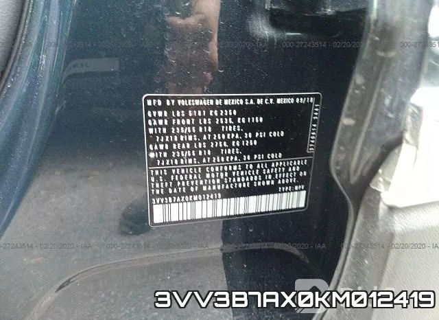 3VV3B7AX0KM012419 фото 10