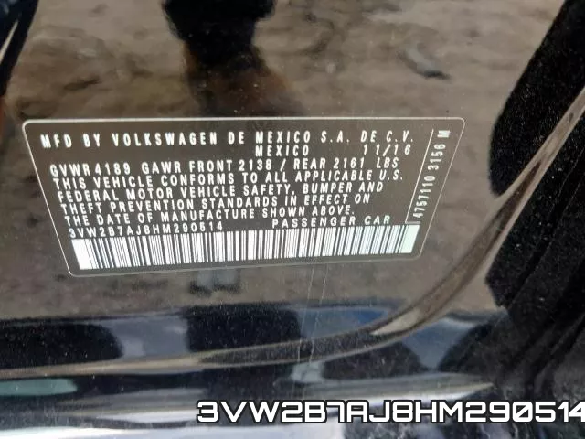 3VW2B7AJ8HM290514 фото 2