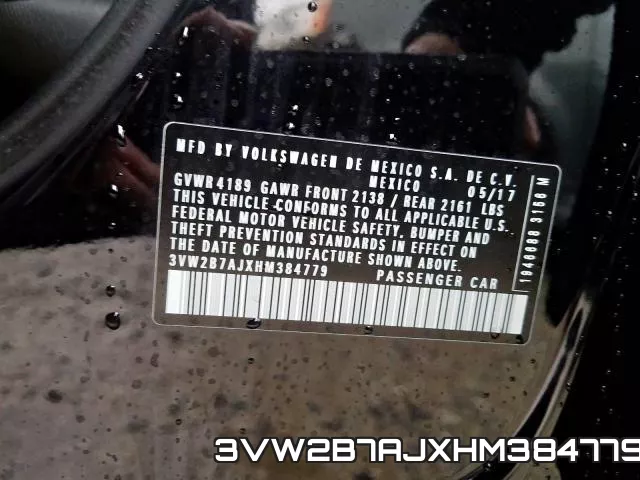 3VW2B7AJXHM384779 фото 2