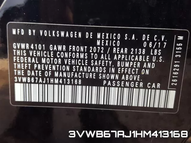 3VWB67AJ1HM413168 фото 2