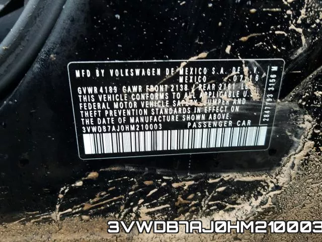 3VWDB7AJ0HM210003 фото 2