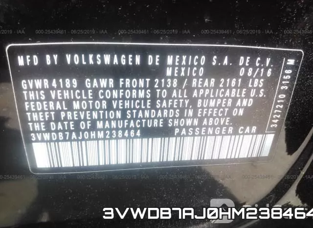 3VWDB7AJ0HM238464 фото 10