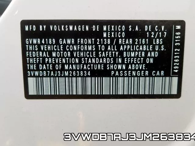 3VWDB7AJ3JM263834 фото 2