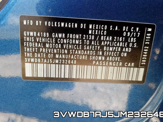 3VWDB7AJ5JM232648 фото 2