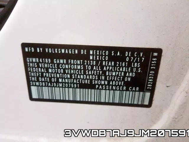 3VWDB7AJ9JM207591 фото 2