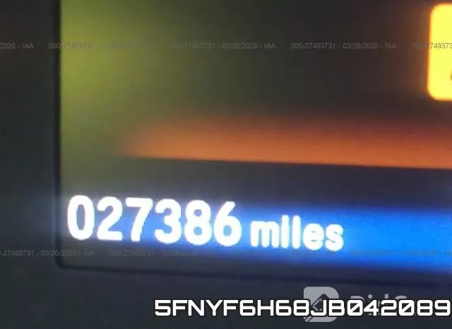 5FNYF6H68JB042089 фото 8