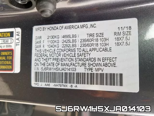 5J6RW1H5XJA014103 фото 2