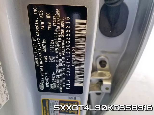 5XXGT4L30KG358316 фото 2