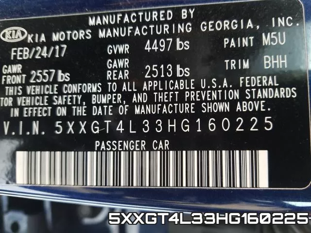 5XXGT4L33HG160225 фото 2