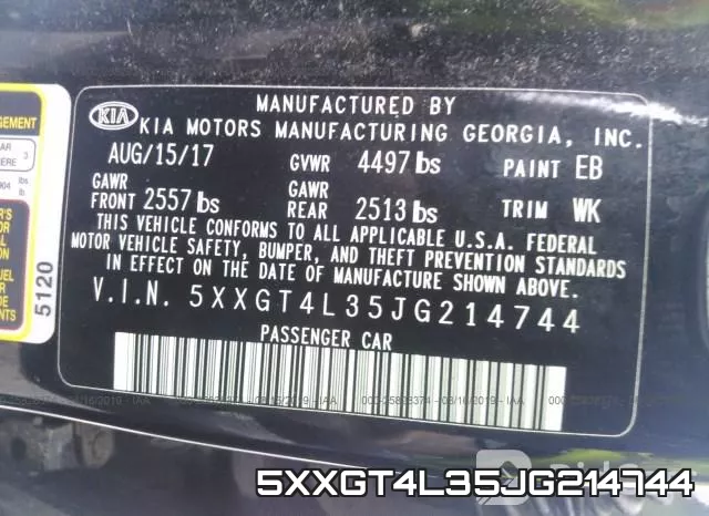 5XXGT4L35JG214744 фото 10