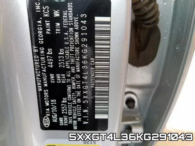 5XXGT4L36KG291043 фото 2