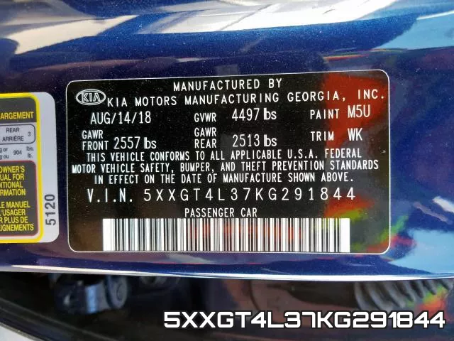 5XXGT4L37KG291844 фото 2
