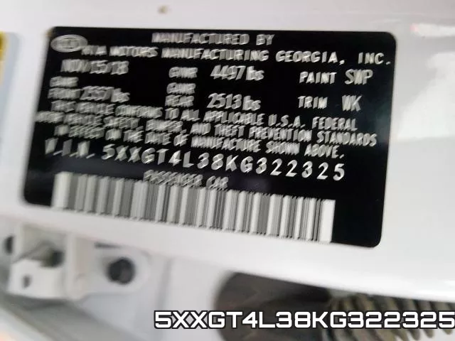 5XXGT4L38KG322325 фото 2
