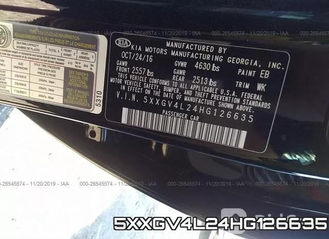 5XXGV4L24HG126635 фото 10